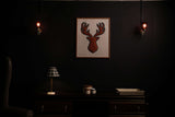 Luxury leather deer contour wall frame handcrafted in India - The Mage Home