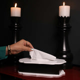 The Silhouette Tissue Box leather silhouette figure tissue holder India - The Mage Home