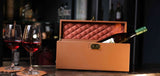 Briefcase bar front view premium leather finish India - The Mage Home