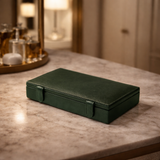 Trinket handcrafted leather jewellery box India - The Mage Home