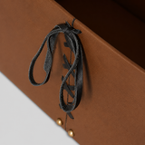 The Hide Basket, handcrafted natural hide storage basket India - The Mage Home