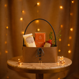 The Hide Basket, handcrafted natural hide storage basket India - The Mage Home