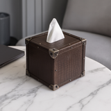 Trunk Tissue Box leather trunk style tissue box holder India - The Mage Home