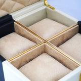 Yin yang leather watch box meaningful gift India - The Mage Home