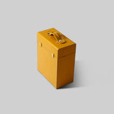Premium yellow leather mini bar handcrafted India The Mage Home