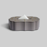Luxury vintage leather tissue holder displayed on dresser - The Mage Home