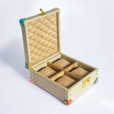 Joyful colourful leather watch box gift India The Mage Home