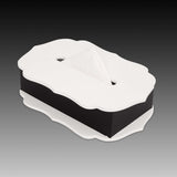 Leather silhouette tissue box top view open India - The Mage Home