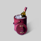 The Quench leather ice bucket, premium bar accessory India - The Mage Home