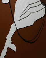 Leather horse wall art displayed in premium home interior India - The Mage Home