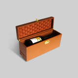 Leather briefcase box side view interior accessory slots - The Mage Home