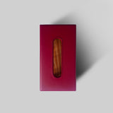 Luxury rattan tissue box top view open India - The Mage Home