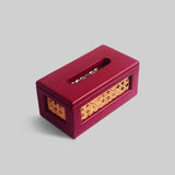 Rattan tissue holder displayed on coffee table home decor - The Mage Home