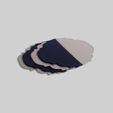 Old view leather placemats stacked view India - The Mage Home