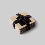 Premium Jharokha leather coasters India housewarming gift The Mage Home