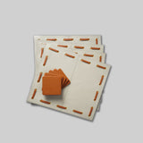 Minimal square leather coasters stacked view India - The Mage Home