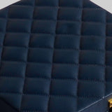 Luxury dark blue leather diamond jewellery box India gift - The Mage Home