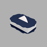 Premium blue silhouette leather tissue box India The Mage Home
