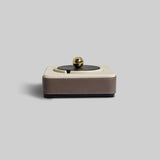 Premium grey leather ashtray India The Mage Home