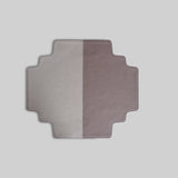 Grey Padao leather mat close up detail India - The Mage Home