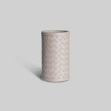 White Quin bottle holder front view premium leather India - The Mage Home