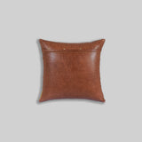 The Mosaic leather cushion, handcrafted home decor India - The Mage Home