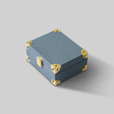 Stash leather card box, handcrafted storage India - The Mage Home