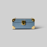 Stash leather card box, handcrafted storage India - The Mage Home