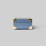 Stash leather card box, handcrafted storage India - The Mage Home