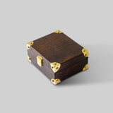 Stash leather card box, handcrafted storage India - The Mage Home