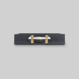 Vogue leather tray, handcrafted home decor India - The Mage Home