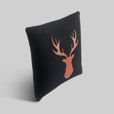 Nature inspired deer leather cushion India luxury home gift - The Mage Home