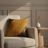 The Saddle leather cushion, handcrafted home decor India - The Mage Home