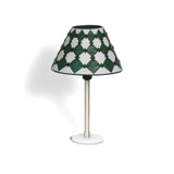 Close up genuine leather lamp shade detail The Mage Home