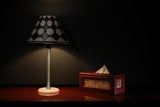 Leather shade lamp luxury bedside desk accent India