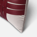 Close up woven leather lace cushion texture detail - The Mage Home