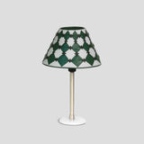 Leather shade table lamp 26cm diameter 45cm height - The Mage Home