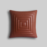Geometric leather maze cushion 40x40cm luxury sofa decor - The Mage Home