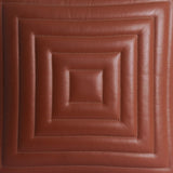 Intricate leather maze design cushion on premium suede fabric - The Mage Home