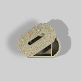 Painted terrazzo tissue box front view premium India - The Mage Home