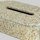 Luxury terrazzo tissue box side view India The Mage Home