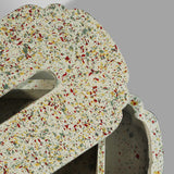 Terrazzo tissue box top view artistic pattern detail - The Mage Home