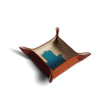Pinch in leather tray close up detail India - The Mage Home