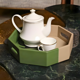 Green & Beige Hexa Tray