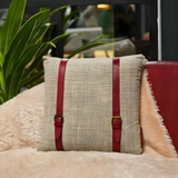 The Buckle Cushion genuine leather strap metal buckle sofa accent - The Mage Home