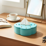 The Cotton Candy Tissue Box pastel pink leather tissue box India - The Mage Home
