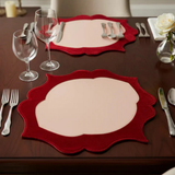 The Old Retreat Table Mat set of 2 leather heritage design placemats India - The Mage Home