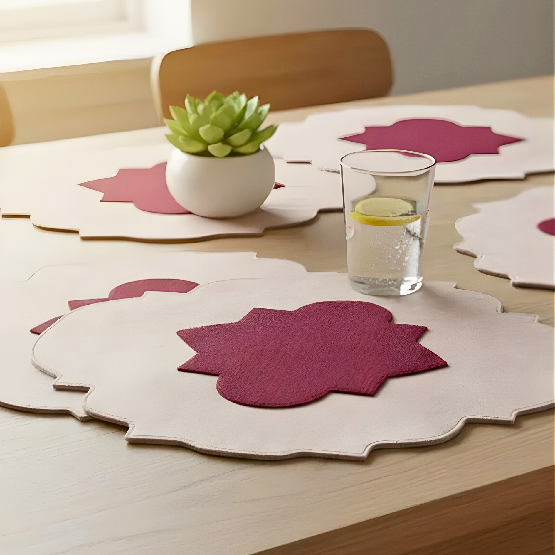 Vintage Display Leather Table Mats Set of 2 | The Mage Home