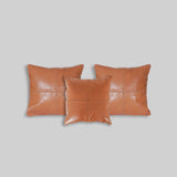 The Mage Home small genuine leather cushion close up texture detail