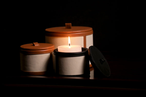 Leather Candle Holder – Combo